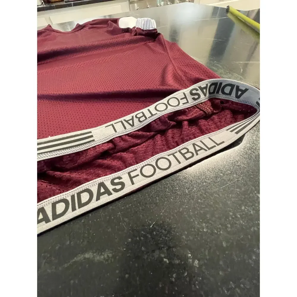 ADIDAS Techfit Hyped press coverage Maroon/White Jersey Large EUC